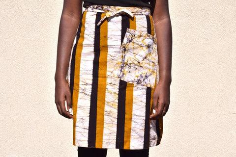 Striped Reversible Half Apron