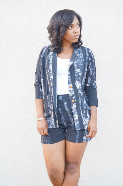 SALE Parva Shorts - B & W Parallel