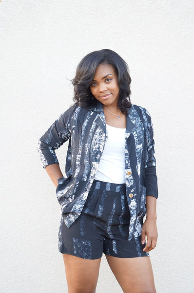 SALE Parva Shorts - B & W Parallel