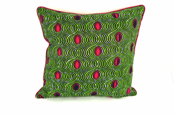 Pink Wave Wax Print Pillow