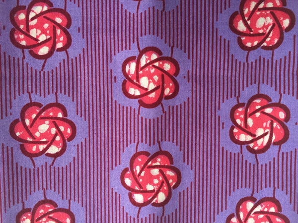 Purple Orbits Wax Print Wrap