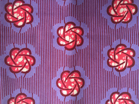 Purple Orbits Wax Print Wrap